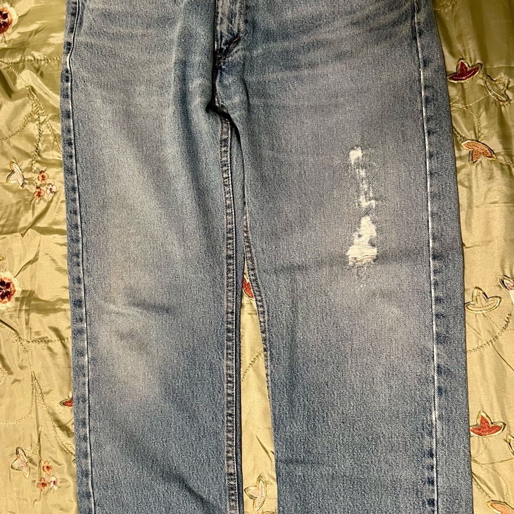 #2- Levi's 505 Relaxed Blue Jeans Denim Men, W/34, L/29, straight leg, pre owned - Picture 9 of 13